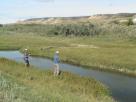 Kyle Pickering and Bobby McDowell walking across Canada